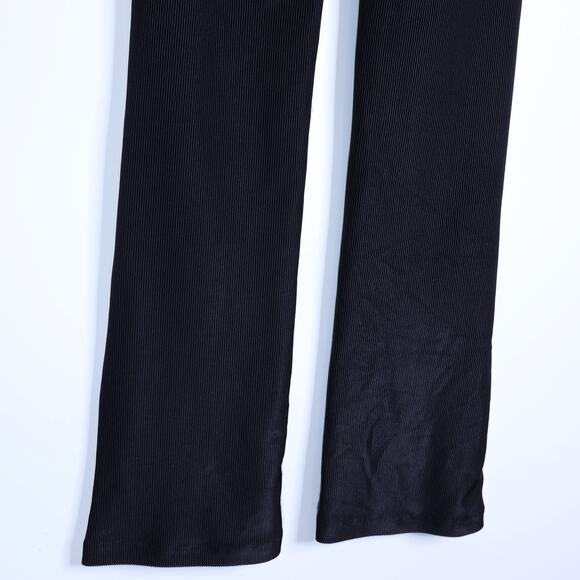 FP MOVEMENT + ONZIE Mini Bell Pants Black Ivory High Rise Ribbed Women's S/M - Picture 8 of 10